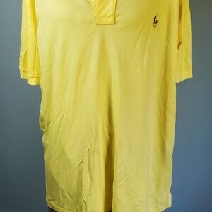 Ralph Lauren Yellow Classic Fit Soft Cotton Polo Men's XL